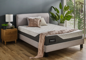 Medium Beautyrest Comforpedic mattress in a room.